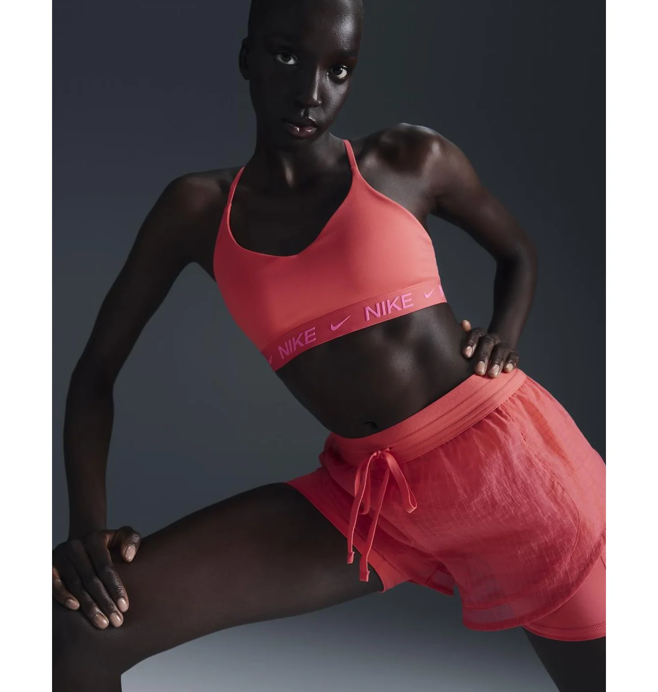 Топ жіночий Nike Indy Light Support Padded Adjustable Sports Bra Pink FD1062-629
