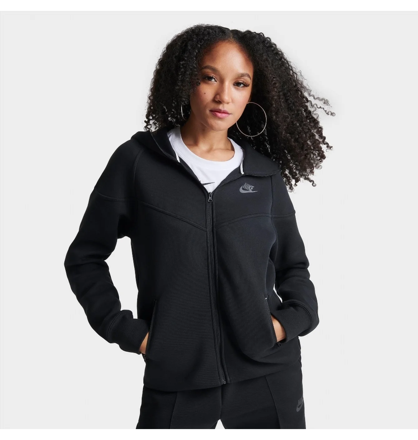 Толстовка жіноча Nike Sportswear Tech Fleece Windrunner Full-Zip Hoodie Black FB8338-010