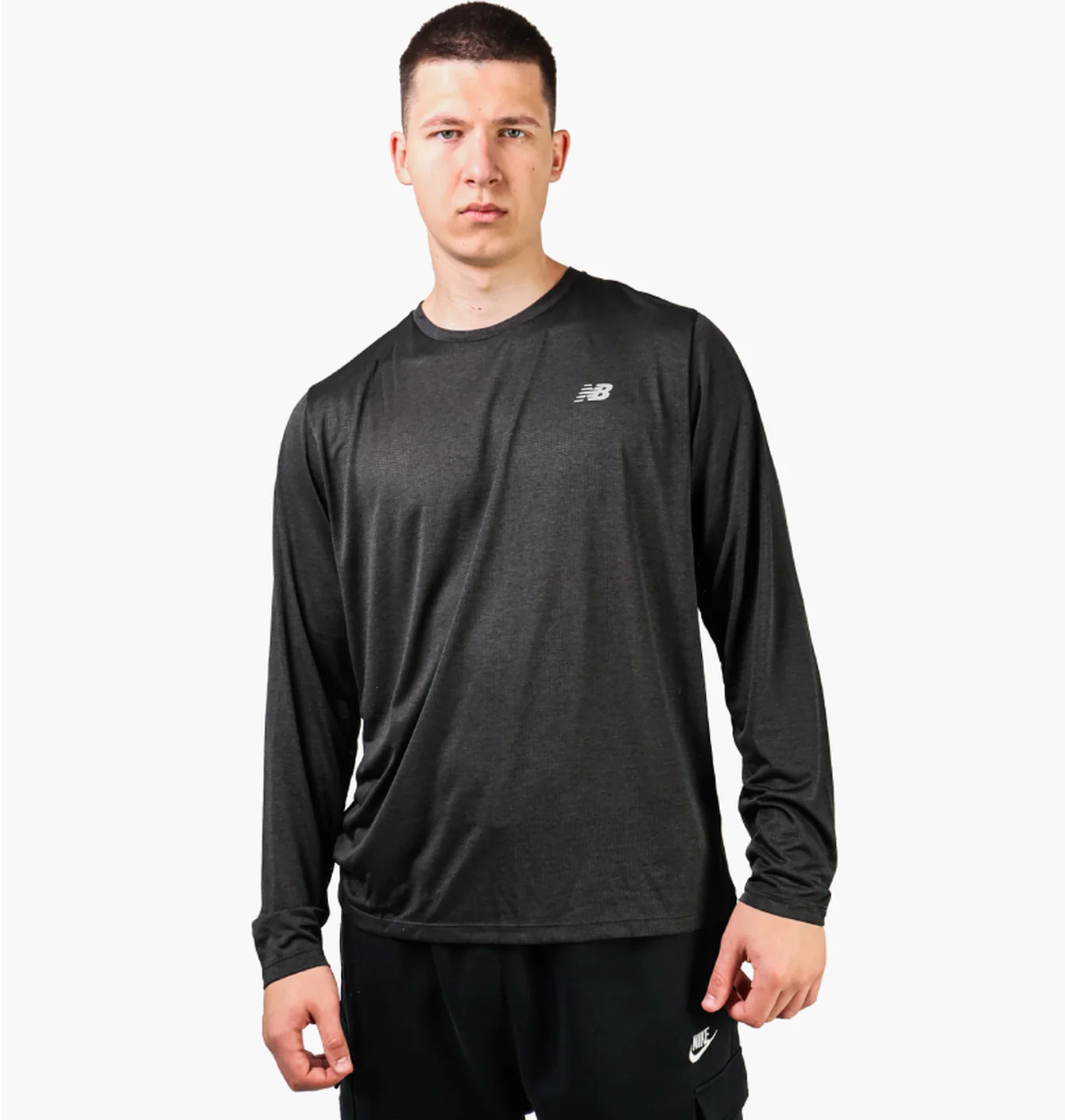 Лонгслів чоловічий New Balance Athletics Long Sleeve Black MT41256BK