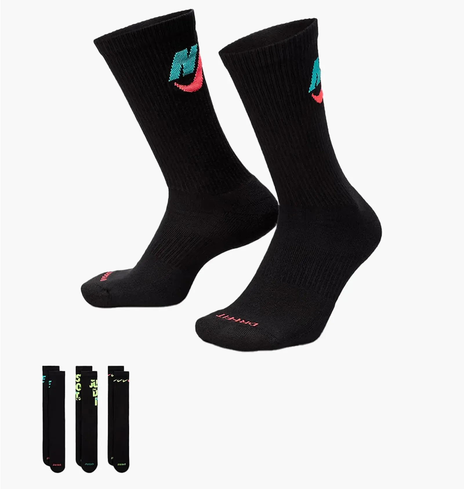 Шкарпетки Nike Everyday Plus Cushioned Black (3 ) (DH3822-910)