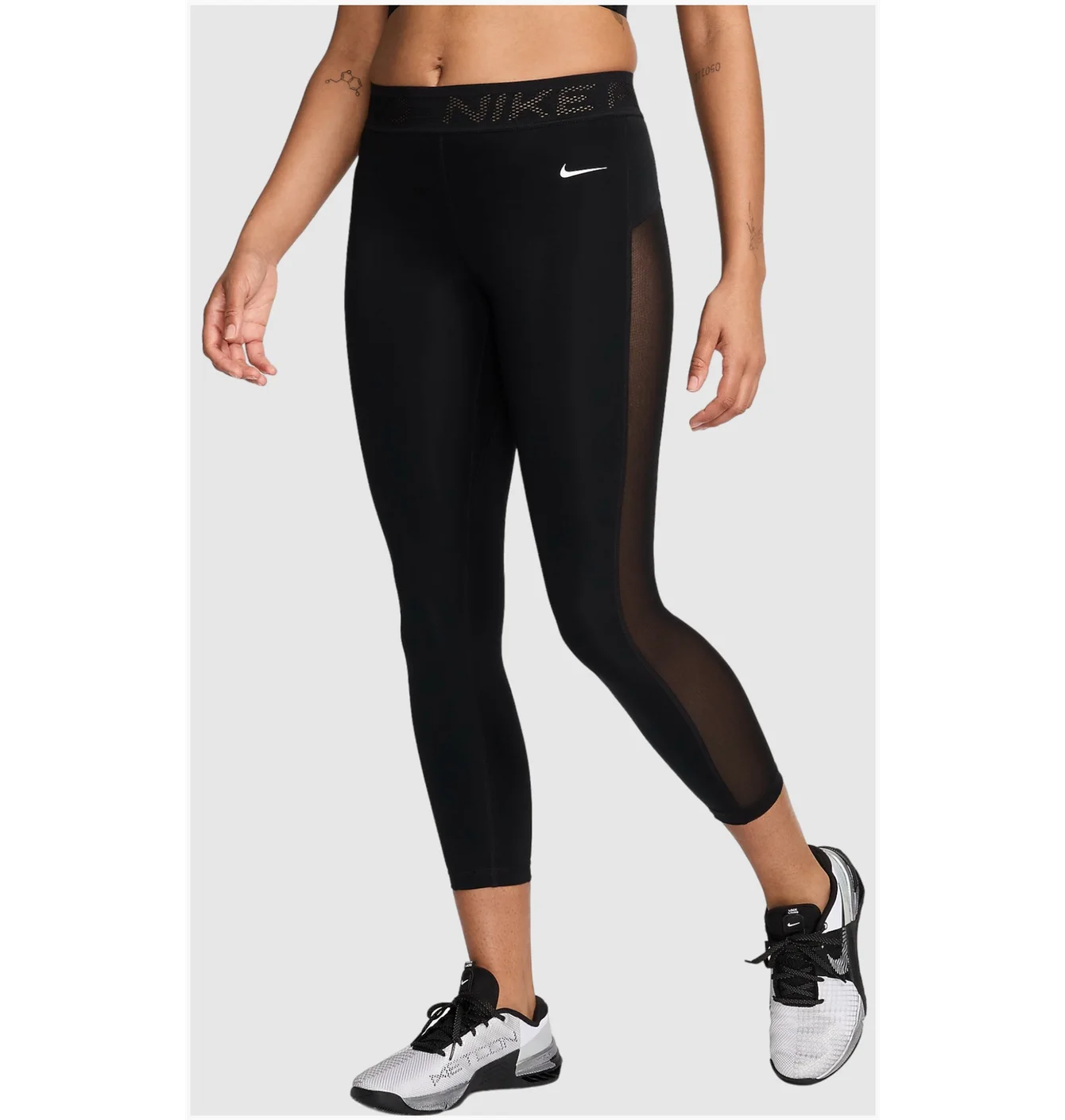 Легінси жіночі Nike W Np Df Mr 7/8 Mesh Tight Black FN4981-010