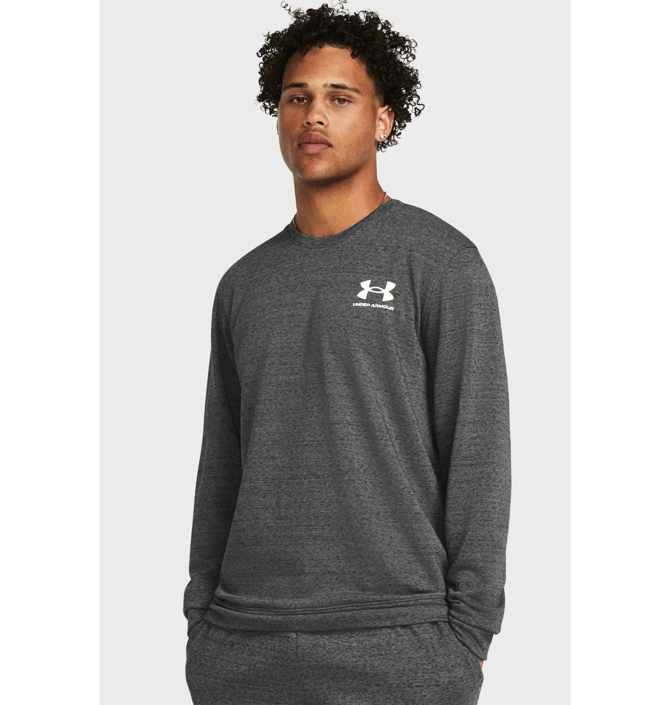 Світшот чоловічий Under Armour Rival Terry Lc Crew Grey 1370404-025