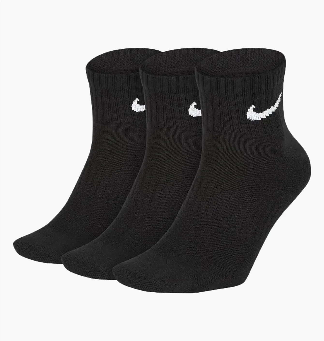 Шкарпетки унісекс Nike U Nk Everyday Ltwt Ankle (3 пари, неутеплені) Black SX7677-010