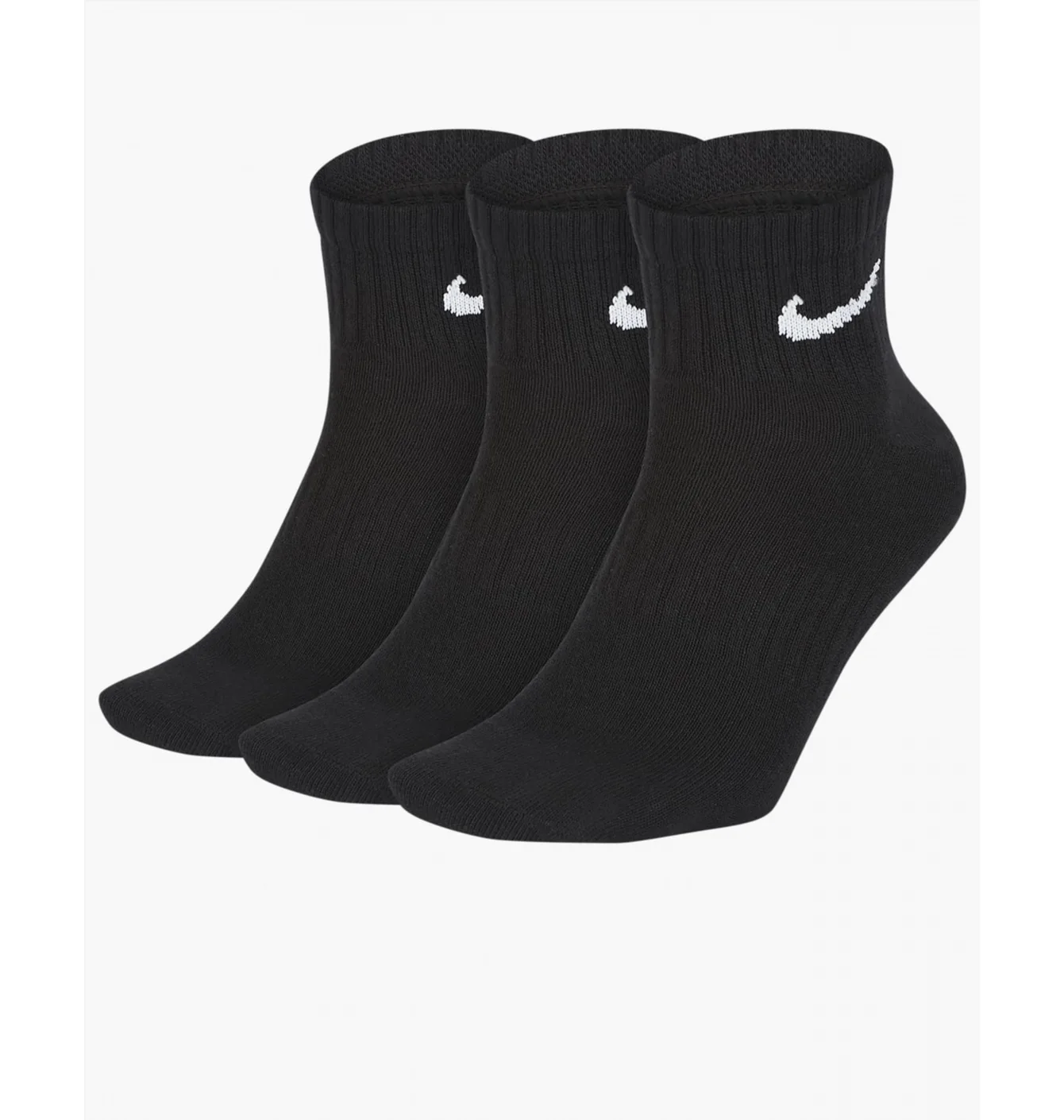 Шкарпетки унісекс Nike U Nk Everyday Ltwt Ankle (3 пари, неутеплені) Black SX7677-010