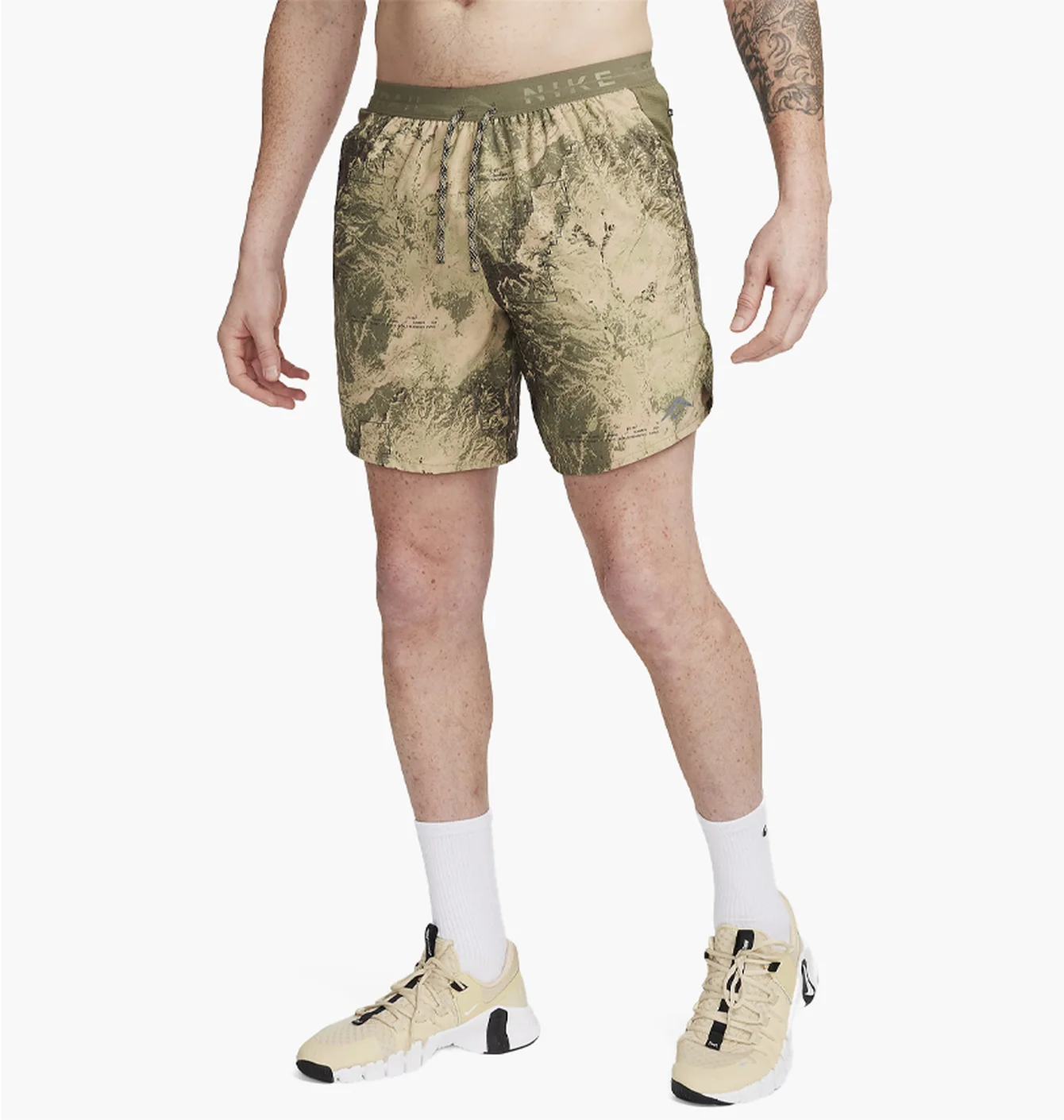Шорти чоловічі Nike Df Stride 7Bf Short Aop Olive FN3314-222