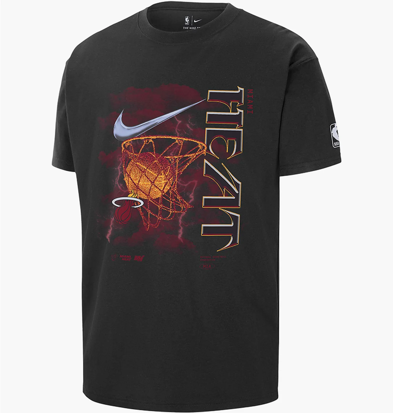 Футболка чоловіча Nike Miami Heat Courtside Max90 Nba T-Shirt Black FN2051-010