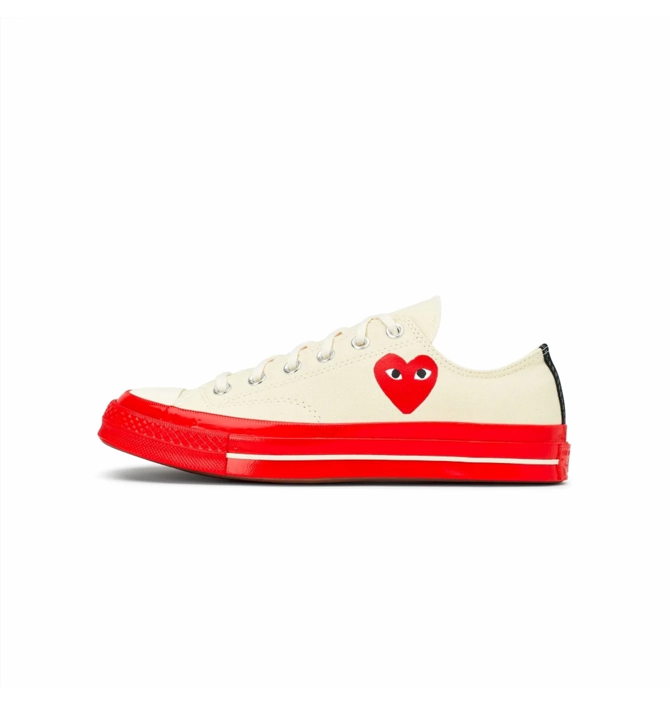 Кеди унісекс Comme des Garcons Play X Chuck 70 Low Shoes Egret/Red Beige A01796C