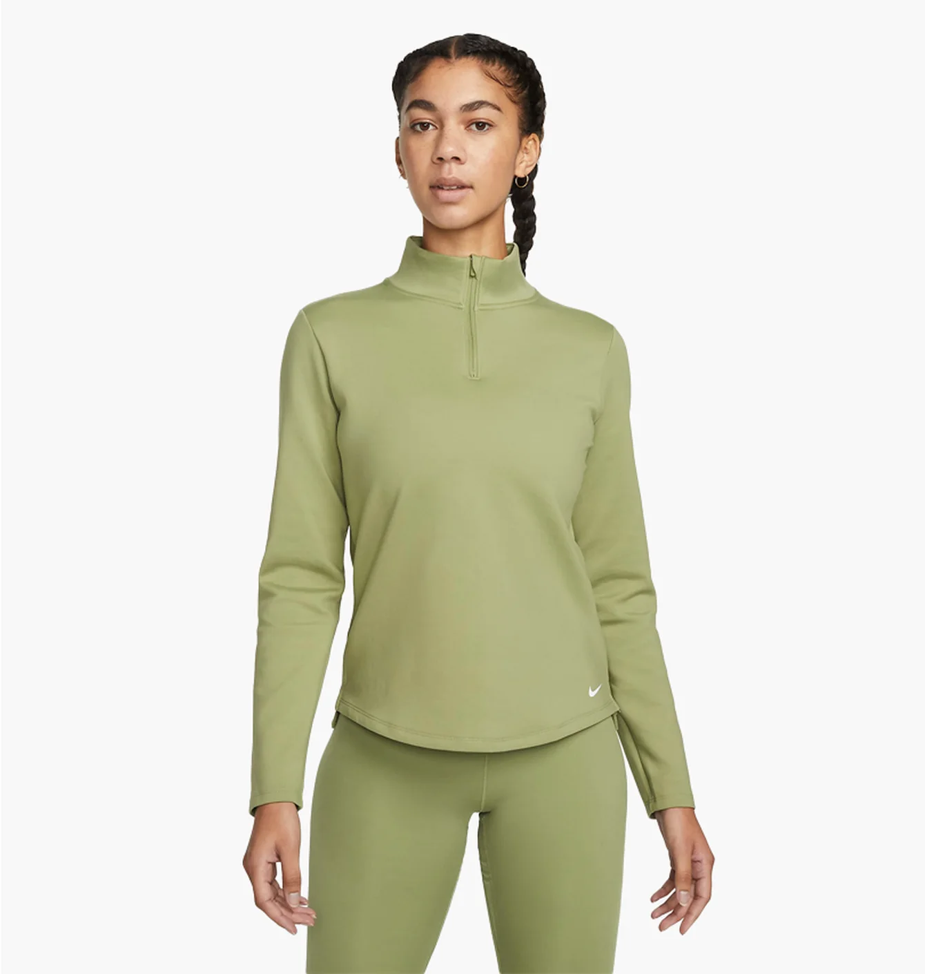 Олімпійка жіноча Nike Therma-Fit One WomenS Long-Sleeve 1/2-Zip Top Olive DD4945-334