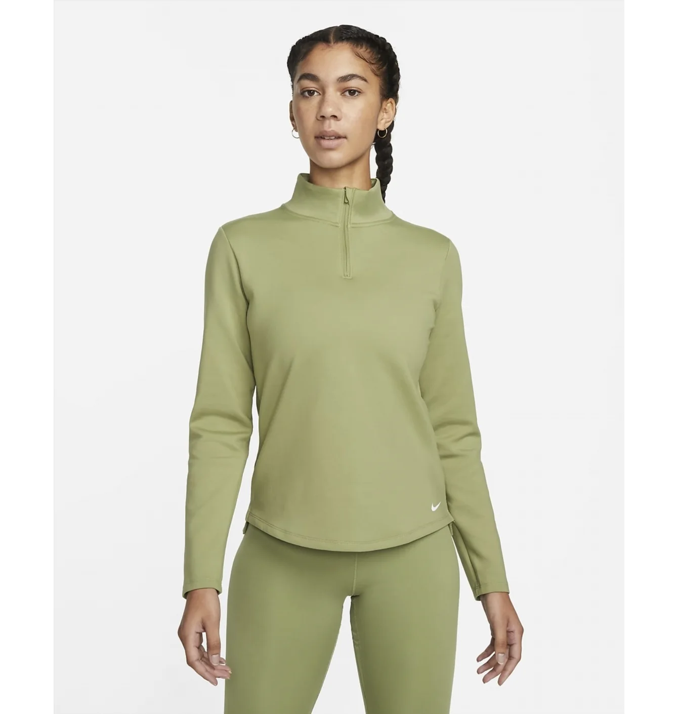Олімпійка жіноча Nike Therma-Fit One WomenS Long-Sleeve 1/2-Zip Top Olive DD4945-334