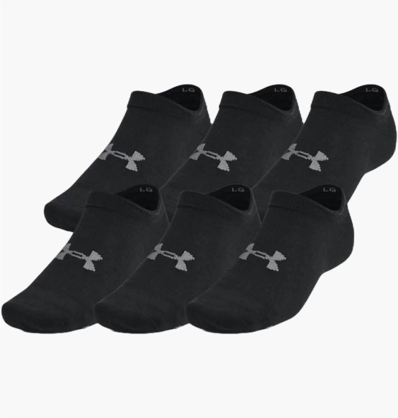 Шкарпетки унісекс Under Armour Essential Black (6 пар) 1382611-001