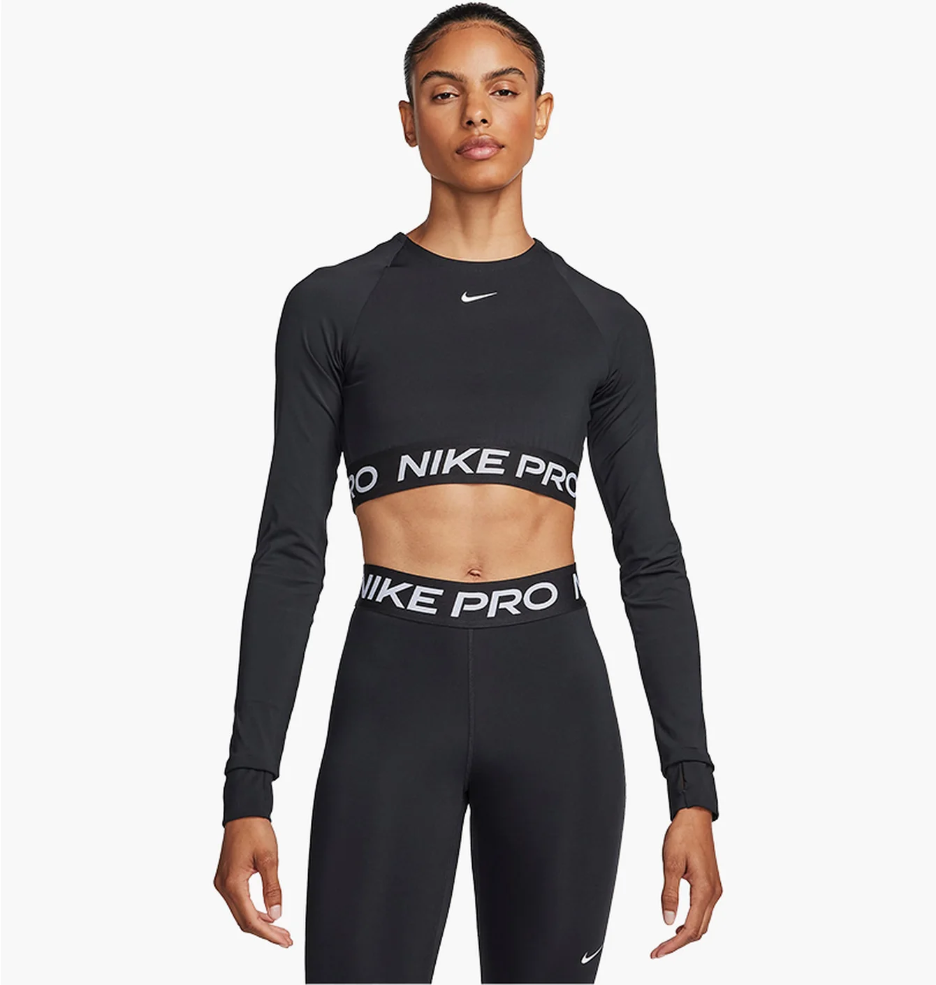 Топ жіночий Nike Pro 365 Dri-Fit Cropped Long-Sleeve Top Black FV5484-010