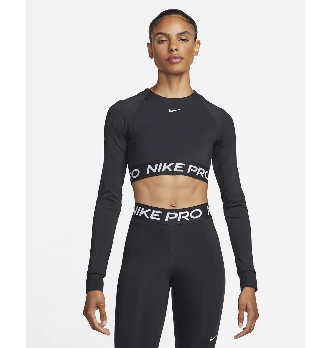 Топ жіночий Nike Pro 365 Dri-Fit Cropped Long-Sleeve Top Black FV5484-010