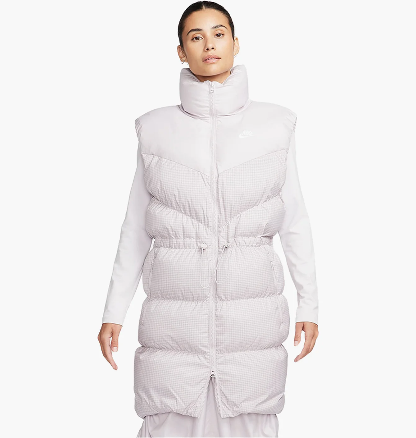 Жилетка жіноча Nike Sportswear Windpuffer Therma-Fit Loose Long Puffer Vest White FB8794-019