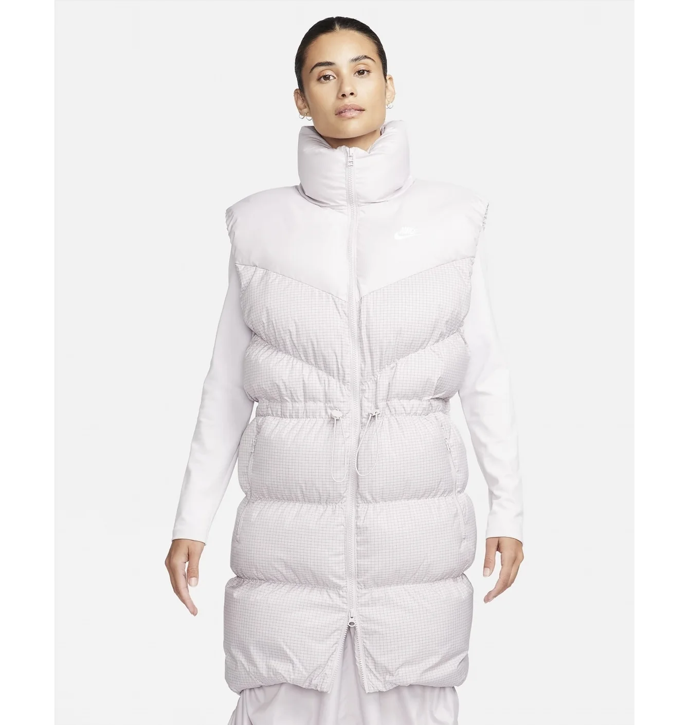 Жилетка жіноча Nike Sportswear Windpuffer Therma-Fit Loose Long Puffer Vest White FB8794-019