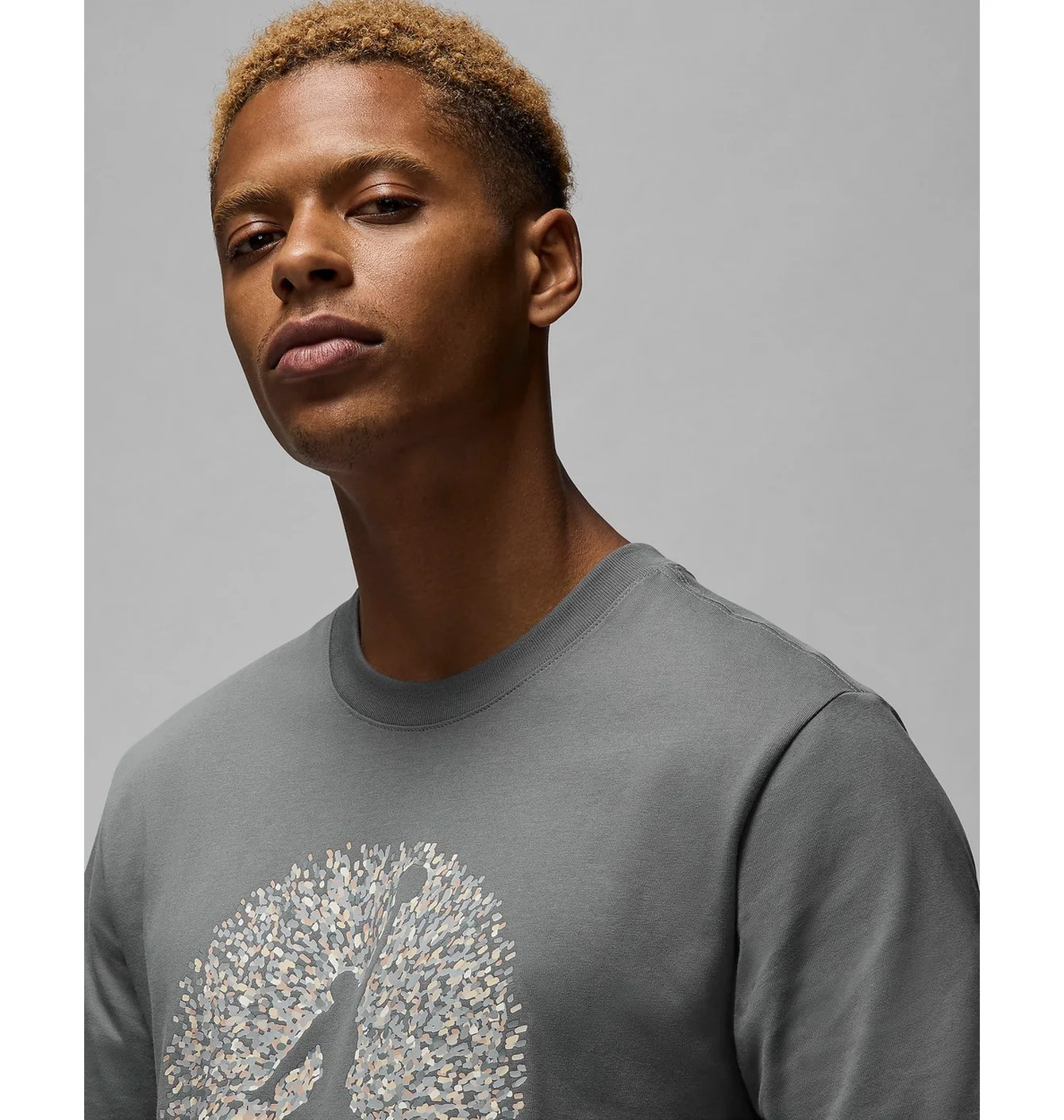 Футболка чоловіча Air Jordan M J Flt Ess Pool Ss Crew Grey FN6006-084