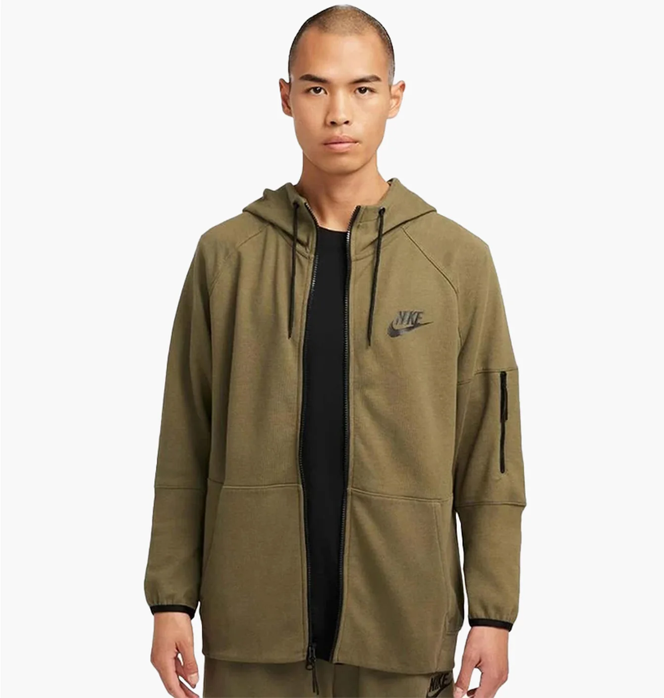 Толстовка чоловіча Nike Tech Fleece Lightweight Full-Zip Hoodie Olive DD5284-222