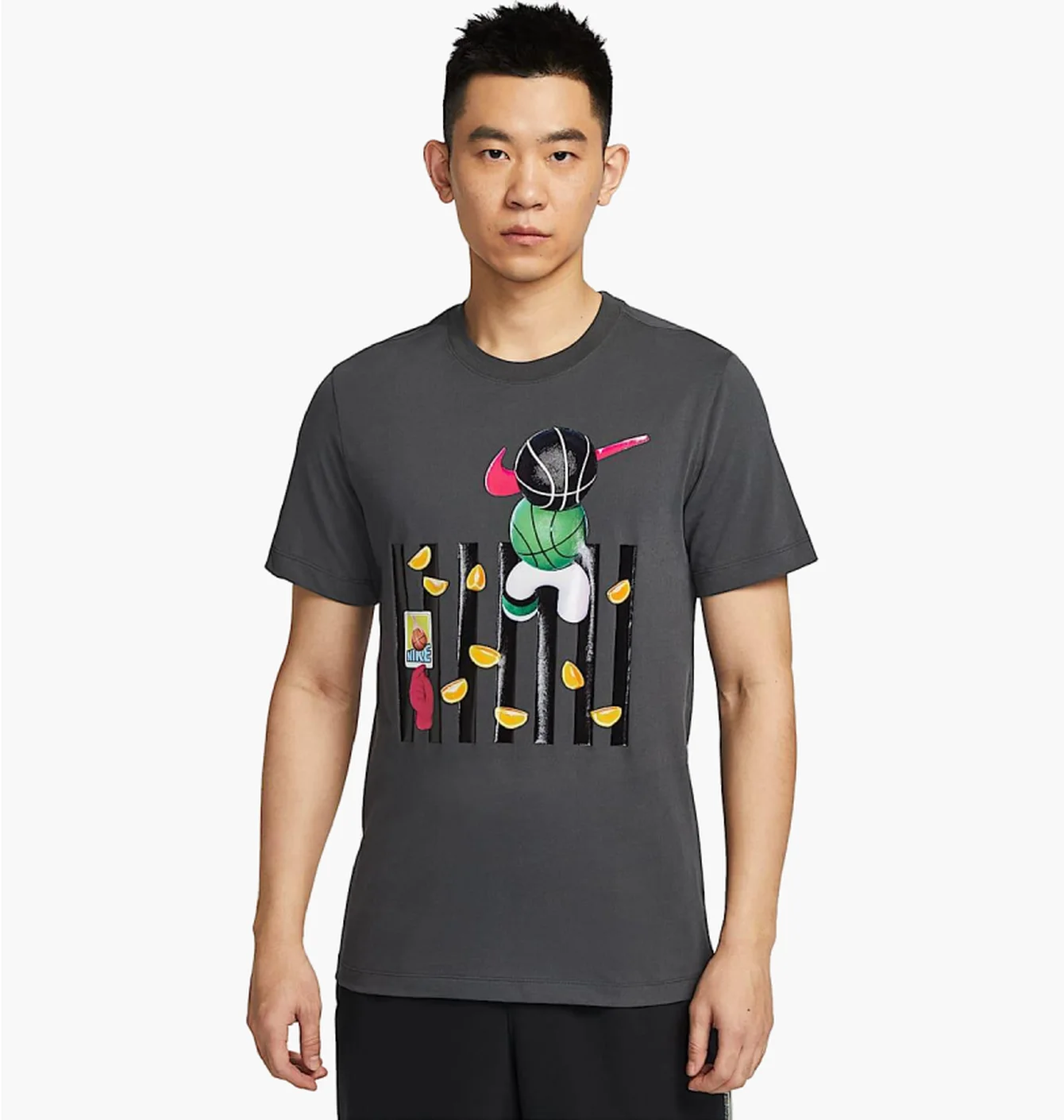 Футболка чоловіча Nike Df Tee Bball Oc Grey HQ0023-060