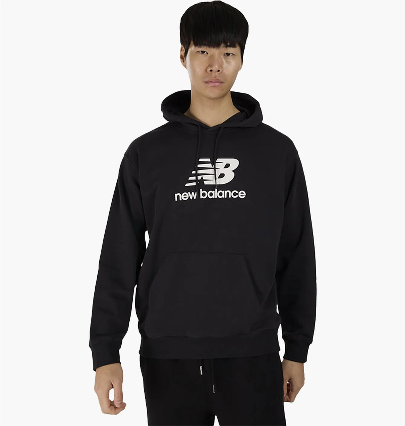 Худі чоловіче New Balance Sport Essentials French Terry Logo Hoodie Black MT41501BK