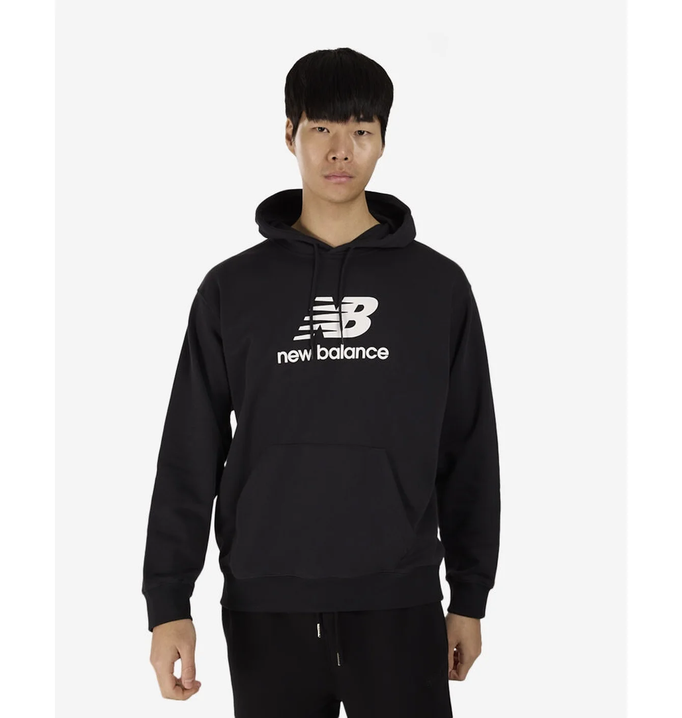 Худі чоловіче New Balance Sport Essentials French Terry Logo Hoodie Black MT41501BK