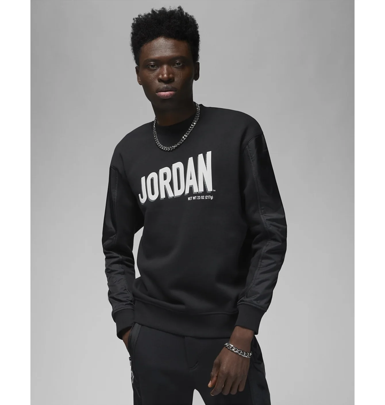 Світшот чоловічий Air Jordan Sweat Crew Flight Mvp Core Black DV7588-010