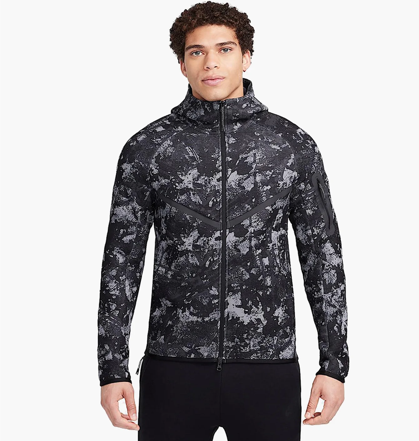 Толстовка чоловіча Nike Tech Fleece Hoodie Camo/Grey HV5055-060