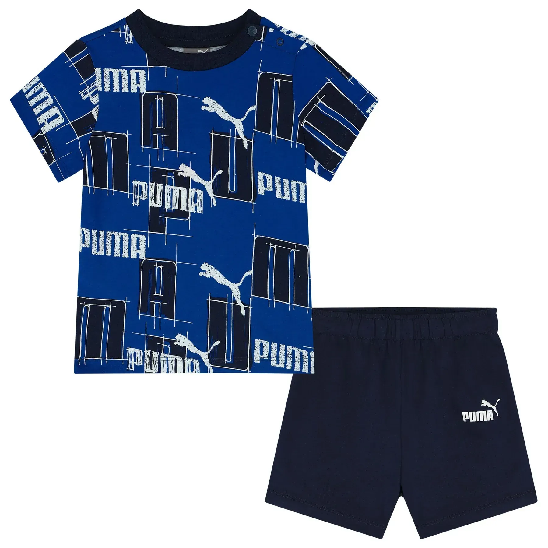 Спортивний костюм дитячий Puma Younger Boys Blue Logo Shorts Set (680326-17)