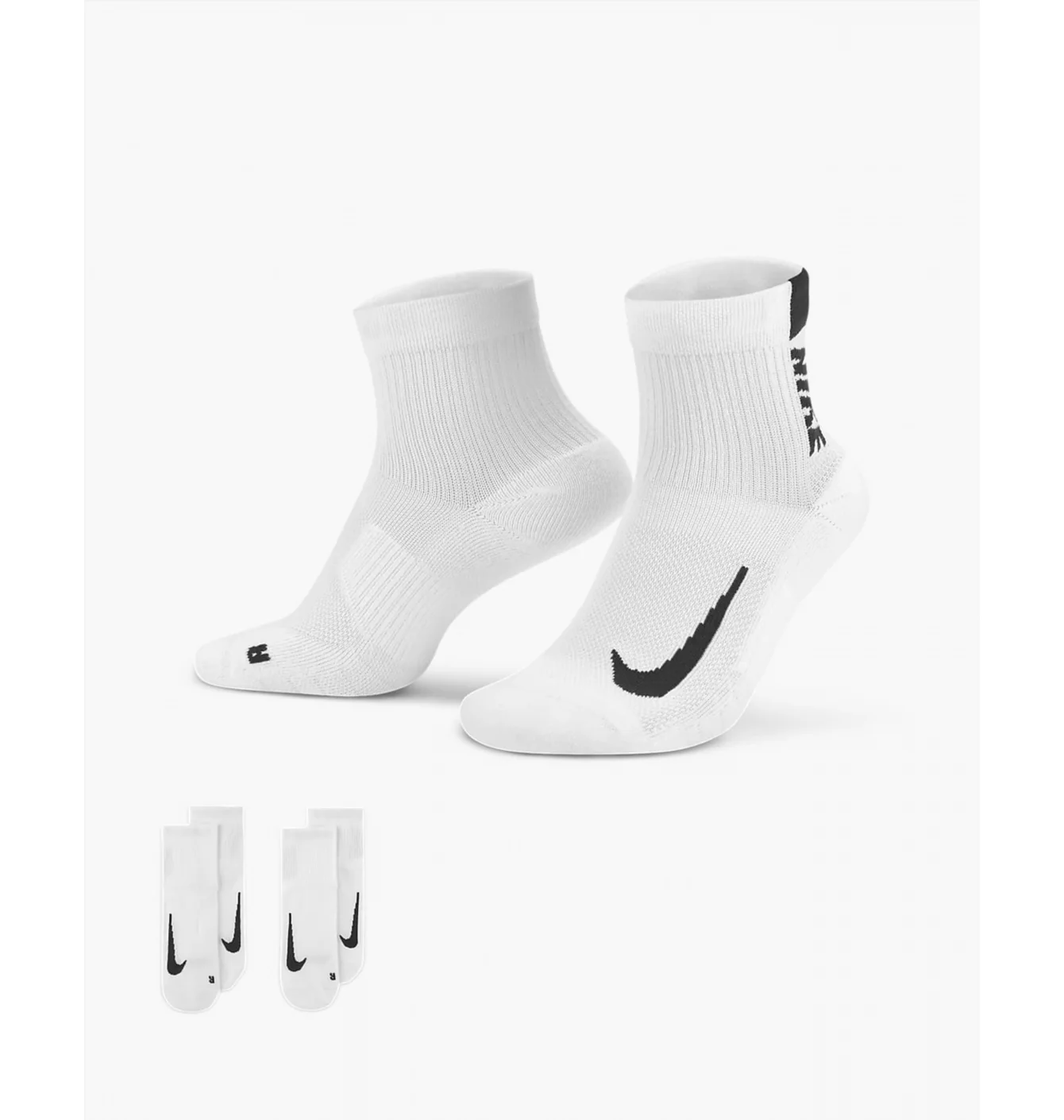 Шкарпетки унісекс Nike U Nk Mltplier Ankle (2 пари) White SX7556-100