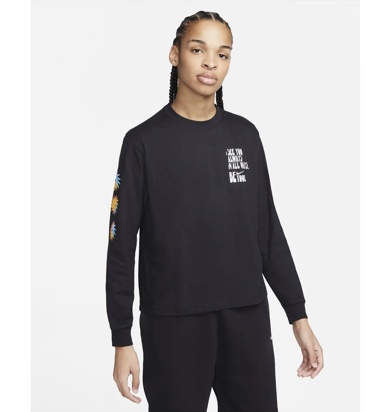 Лонгслів унісекс Nike Be True Black Dx0998-010