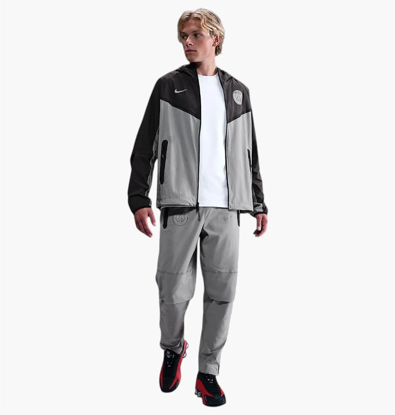 Вітровка чоловіча Nike Psg M Tch Wvn Wr Fz Jkt Ta Grey/Black HQ4981-060