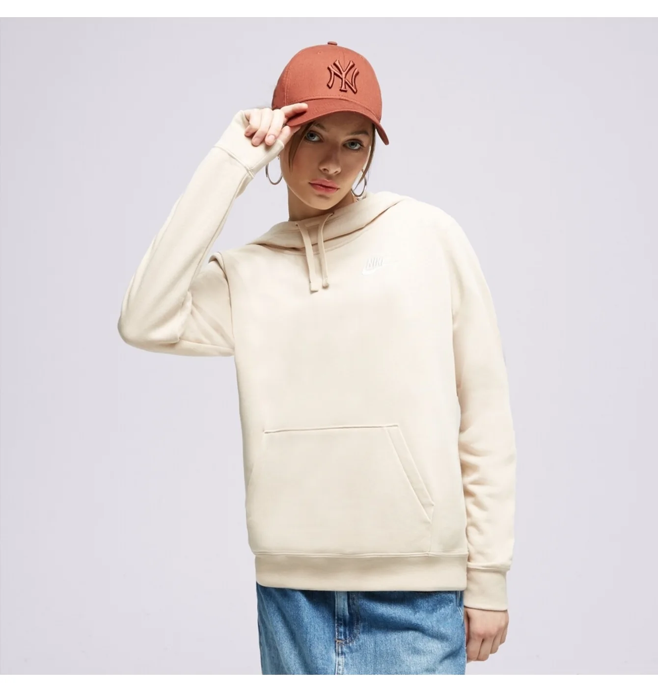 Худі жіноче Nike Nsw Club Flc Beige DQ5415-126