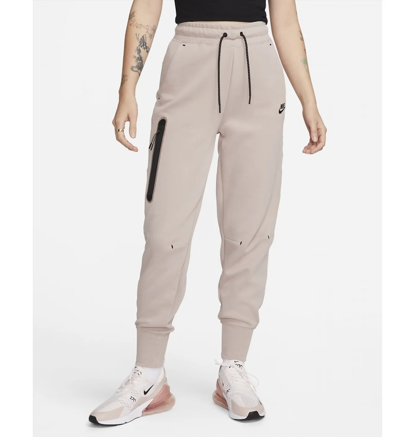 Штани жіночі Nike Sportswear Tech Fleece Beige Cw4292-272