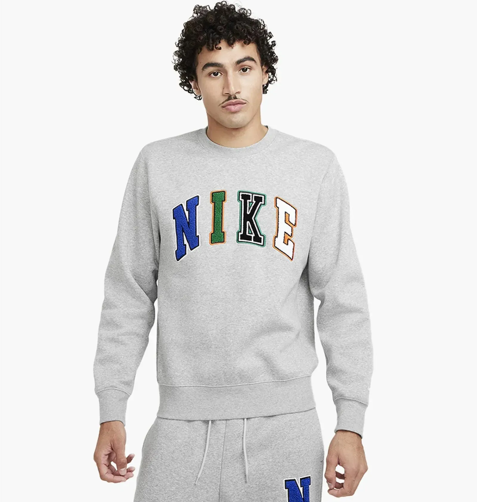 Кофта чоловіча Nike M Nk Club Bb Crew Grey (FZ0879-063)