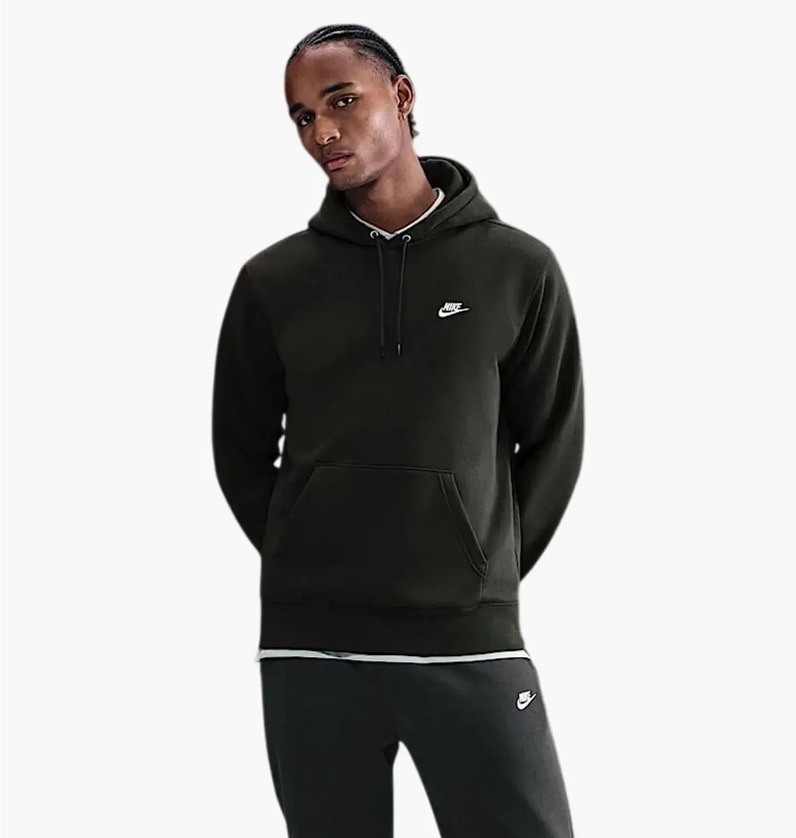 Кофта чоловіча Nike Club Bb Po Olive (FN3859-355)