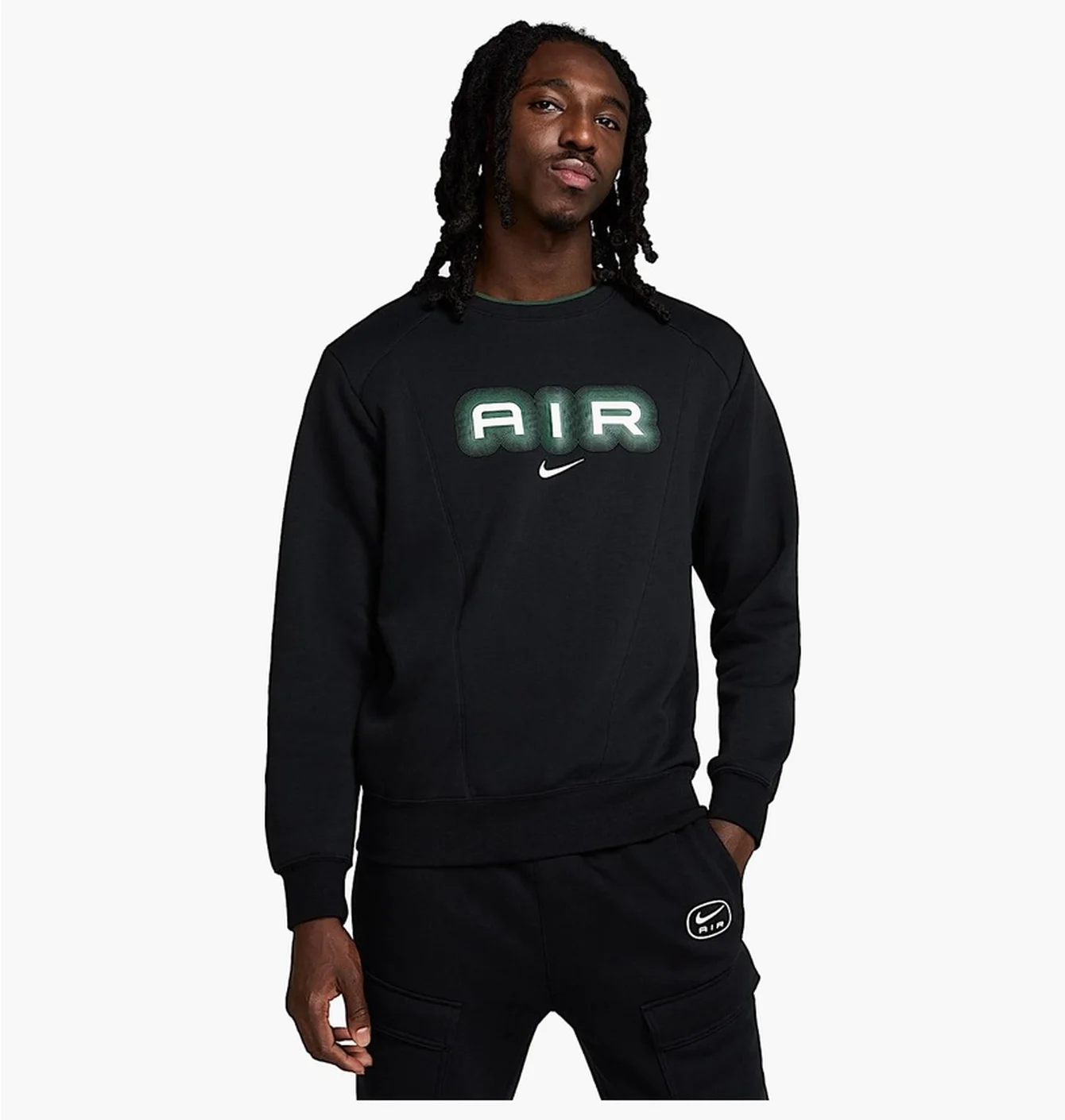 Світшот чоловічий Nike Air MenS Fleece Crew- Neck Sweatshirt Black HM0177-011