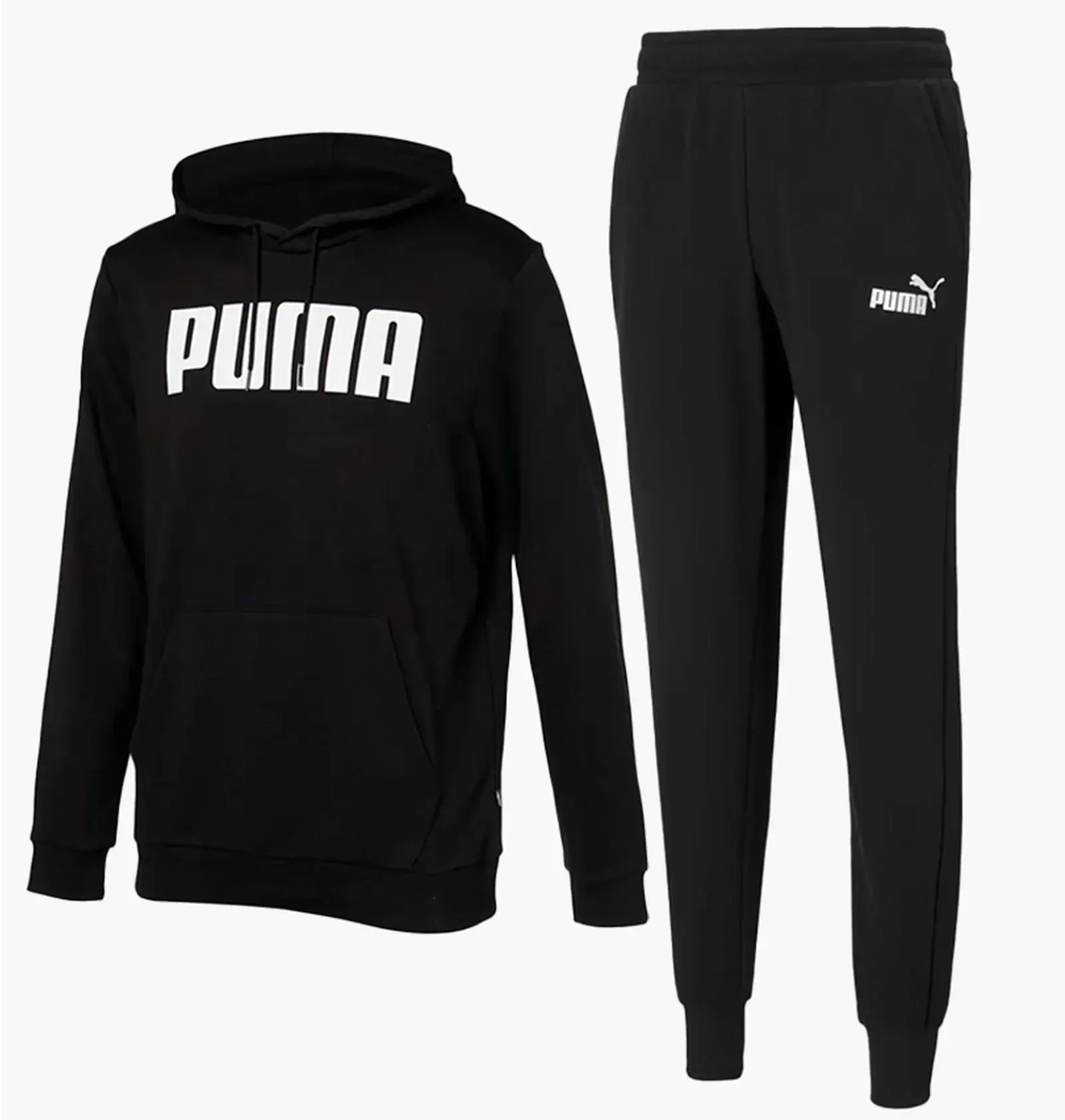 Спортивний костюм чоловічий Puma Essentials Logo Sweatpants & Hoodie Black (847228-01_586716-01)