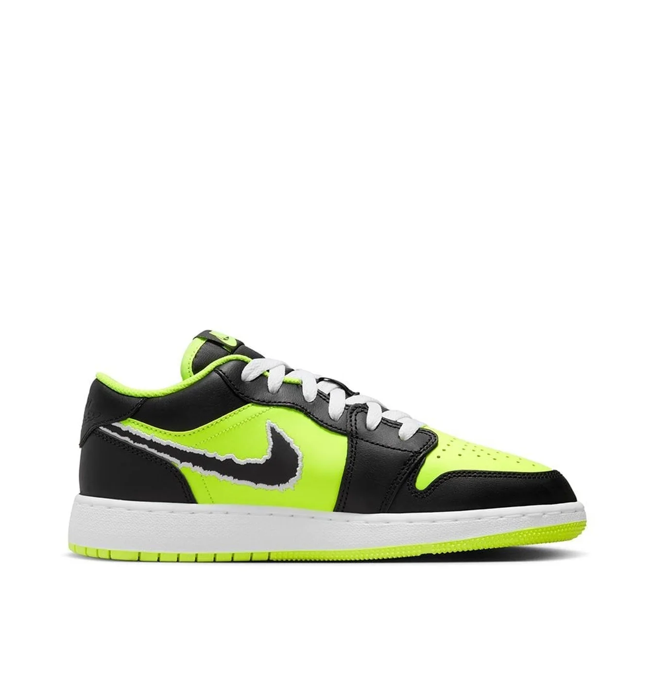 Кросівки дитячі Air Jordan 1 Low Se Black Cat Volt Black/Green DX6666-701