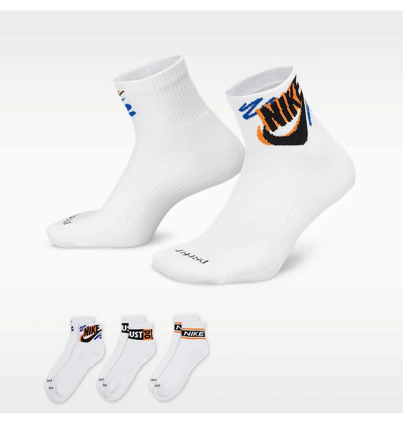 Шкарпетки Nike Ed Pls Ankle Sport (3 пари) White HJ9378-901