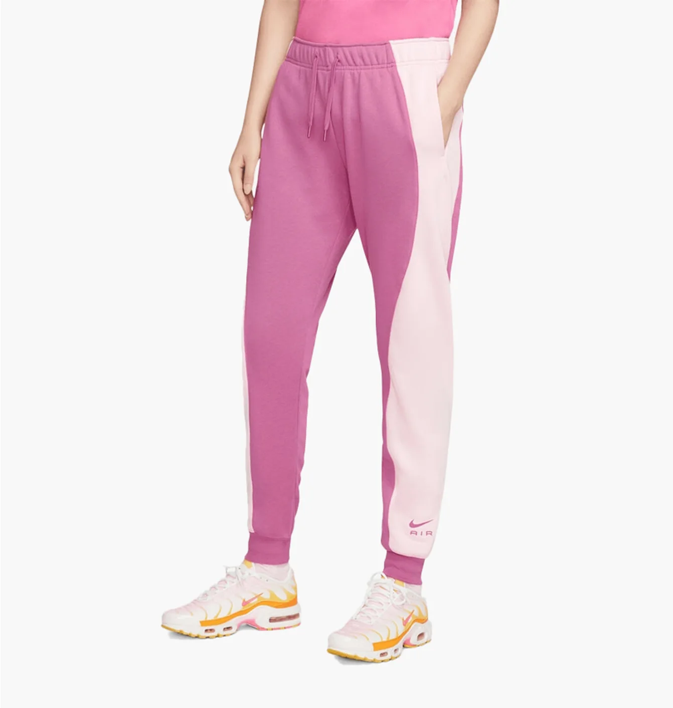 Штани жіночі Nike Nsw Mid-Rise Air Fleece Joggers Pink DV8050-665