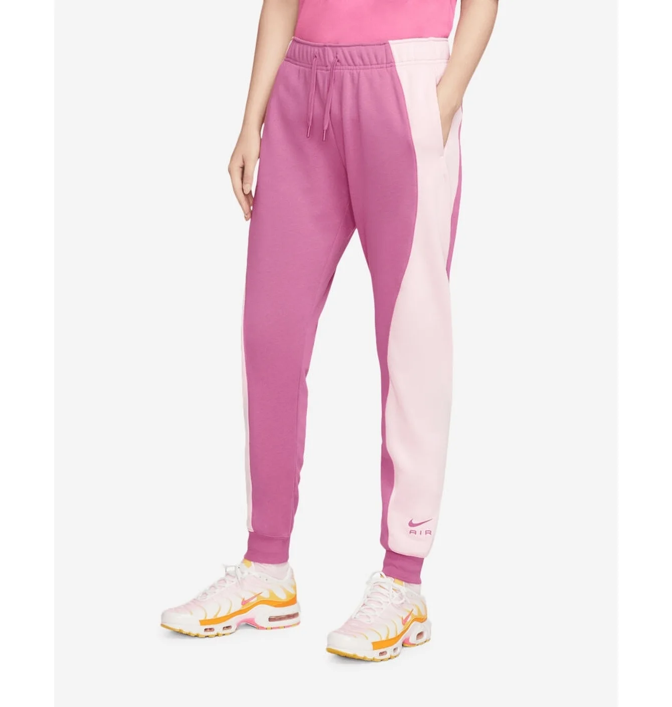 Штани жіночі Nike Nsw Mid-Rise Air Fleece Joggers Pink DV8050-665