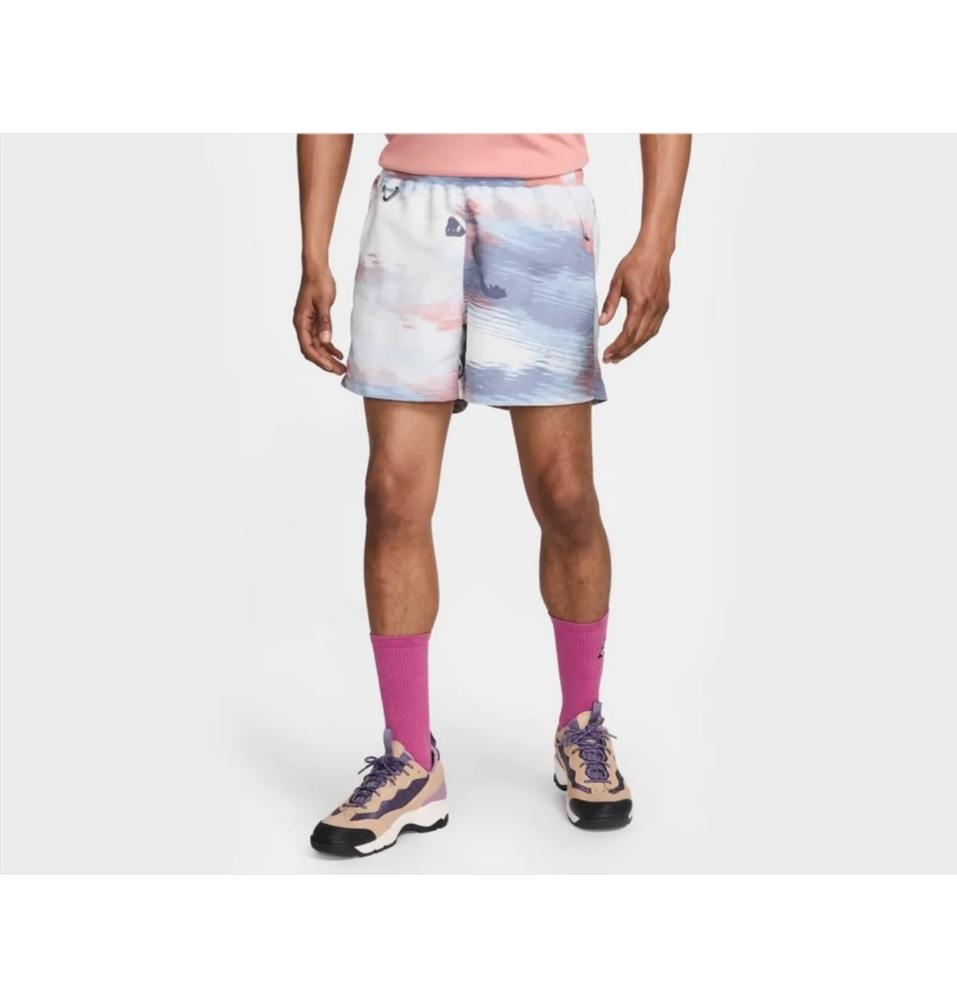 Шорти чоловічі Nike Acg &Reservoir Goat& All Over Print Shorts White/Violet FQ3062-376