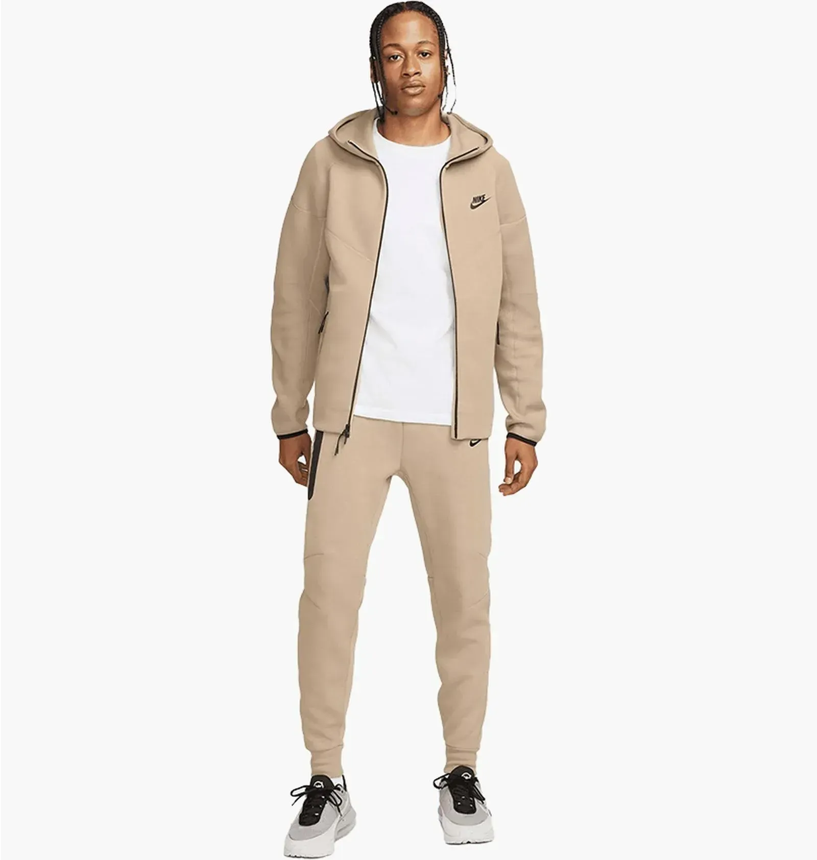 Спортивний костюм чоловічий Nike Sportswear Tech Fleece Windrunner Tracksuit Beige (FB7921-247__FB8002-247)