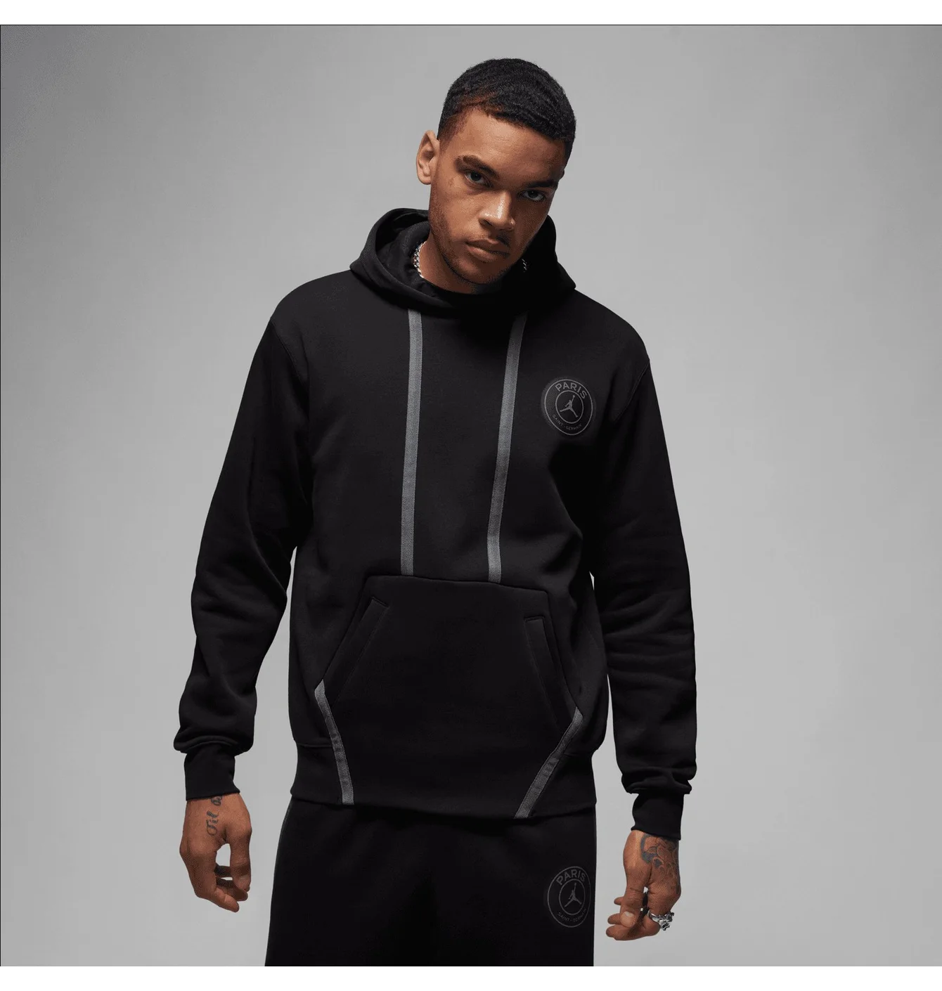 Худі чоловіче Air Jordan Paris Saint-Germain Fleece Pullover Hoodie Black DZ2923-010