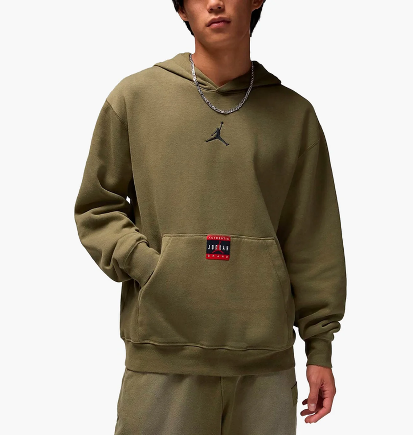 Худі чоловіче Air Jordan Brooklyn Ess Flc Olive HQ2665-222